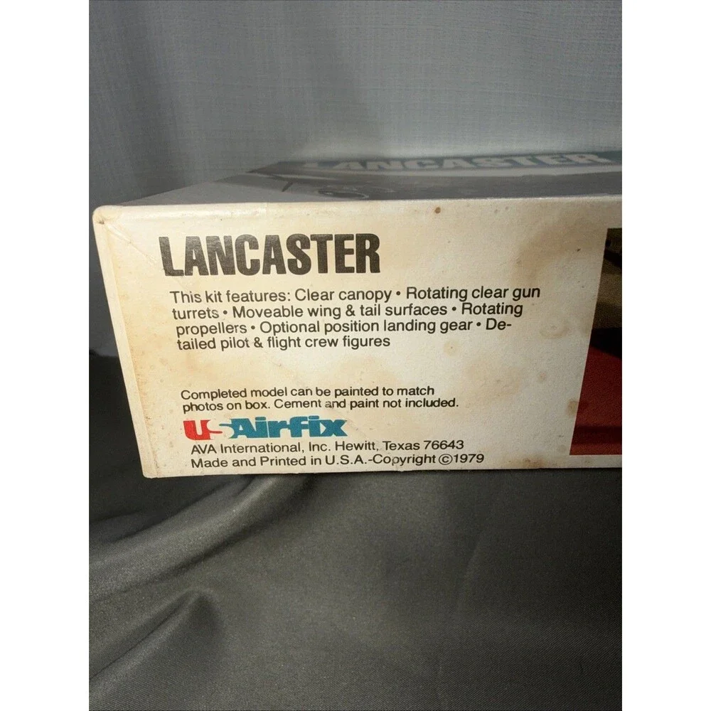Vtg USAirfix Lancaster British Bomber Model Kit 1/72 Scale 100% Complete Unbuilt